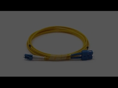LC προς SC Duplex Single Mode LSZH Fiber Optic Patch Cable 3,0 mm Κίτρινο μπουφάν