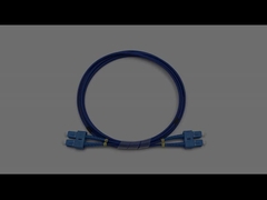 SC προς SC Duplex Single Mode LSZH θωρακισμένο καλώδιο δέσμης οπτικών ινών 3,0 mm Μπλε μπουφάν