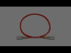 Εσωτερικό SC προς SC Duplex Multimode OM1 OFNR Φυτικό οπτικό καλώδιο 2.0mm Πορτοκαλί μπουφάν