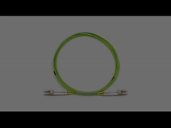 Εσωτερικό LC προς LC Duplex Multimode OM5 OFNR Δαχτυλίδη οπτικής ινώσεως 2.0mm Lime Green Jacket