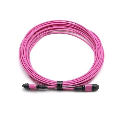 MTP Male to MTP Female Trunk Cable Assembly – 12 Fibers, Polarity A, OM4, 50/125, 4 m