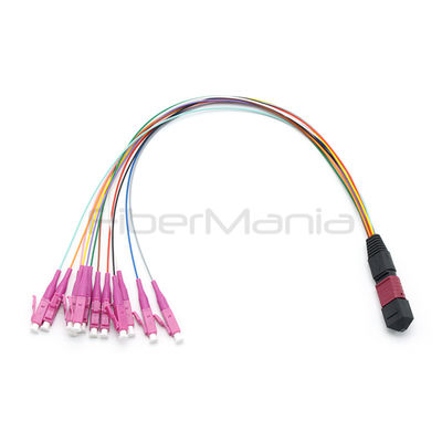 MTP to LC MPO Fanout Cable with Corning ClearCurve® Fiber and Plug and Play Ready for High Performance