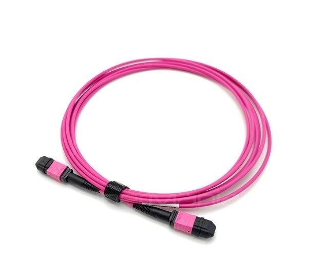 MTP Male to MTP Female Trunk Cable Assembly – 12 Fibers, Polarity A, OM4, 50/125, 4 m